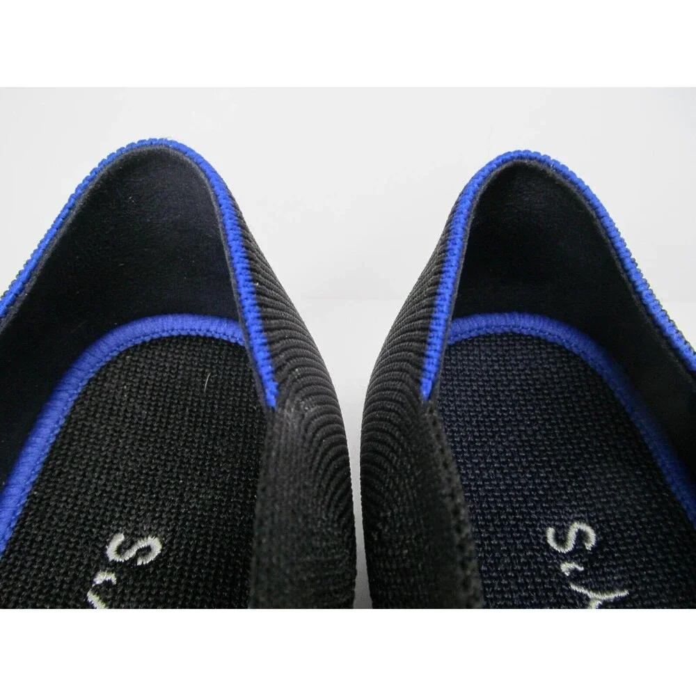 Rothy's Womens Black Flat Round Toe Knit Ballet Slip On Loafers Size US 10 - Picture 6 of 16